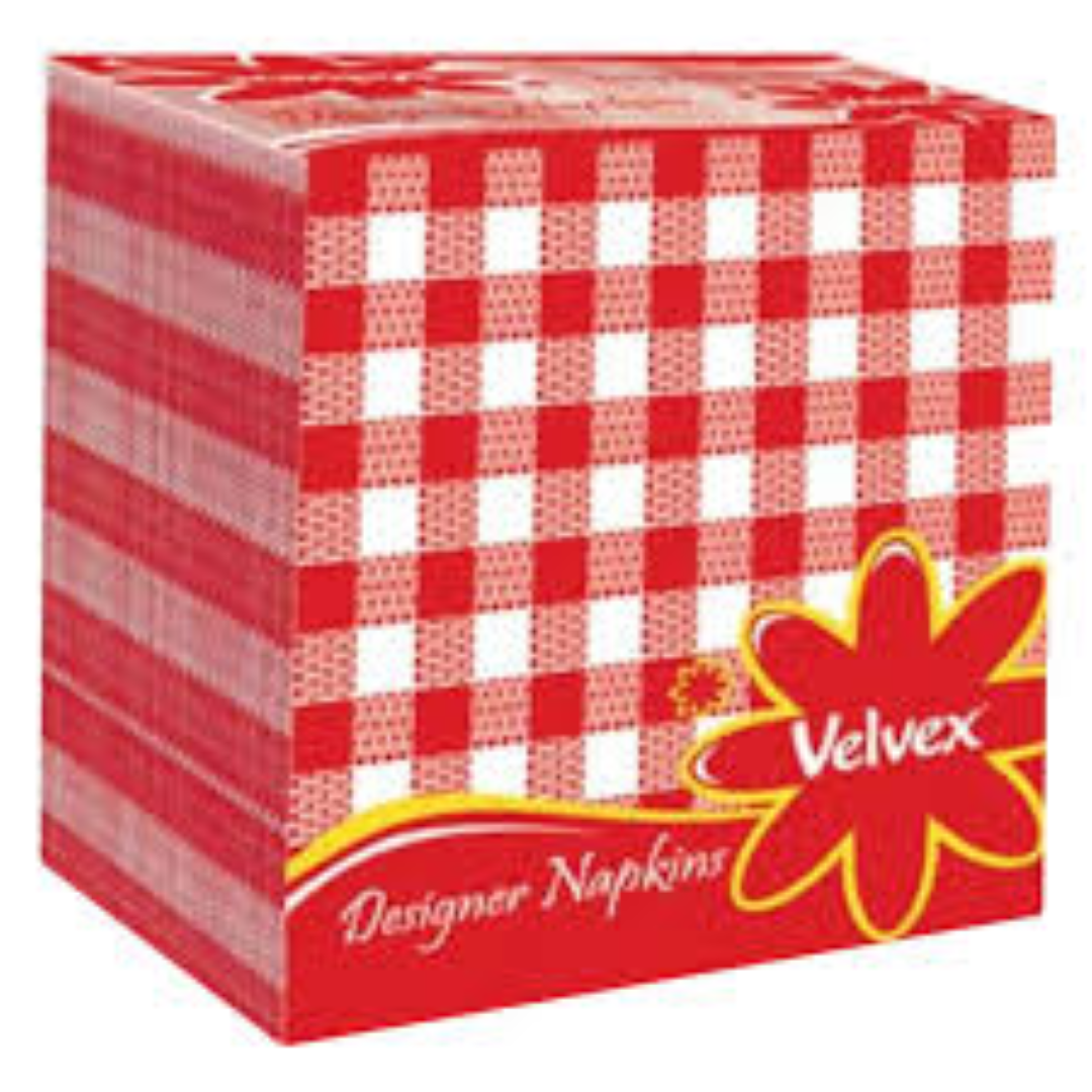 VELVEX RED DESIGNER SERVIETTES 60S